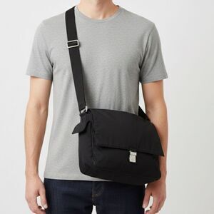 Gucci Black Men's Nylon/Leather Messenger Bag 153248
